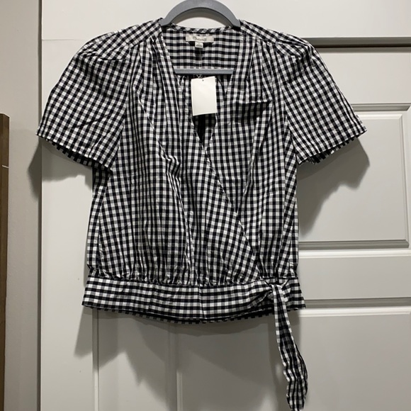 Madewell Tops - Madewell Gingham Wrap Top